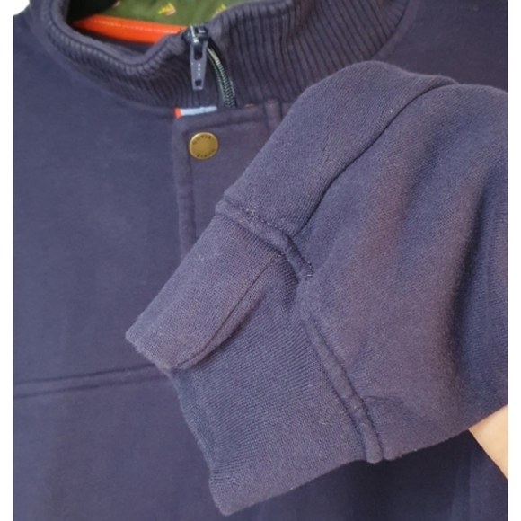 ORVIS‎ Quarter-Zip Pull Over Sweatshirt Navy Men's Size M Preppy Dressy Casual - Picture 8 of 15